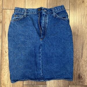 Vintage Blue Denim Midi Skirt